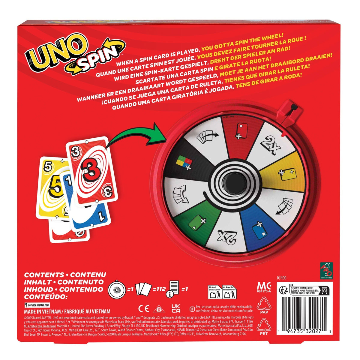 UNO Juego de Mesa Spin Nueva Edición