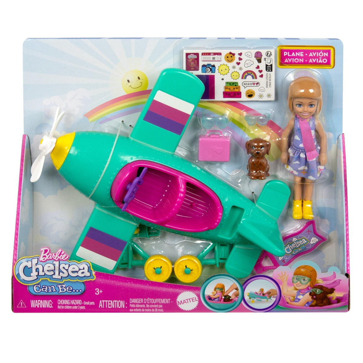Barbie-Chelsea Can Be…-Avion et Poupée-Coffret Avec Accessoires