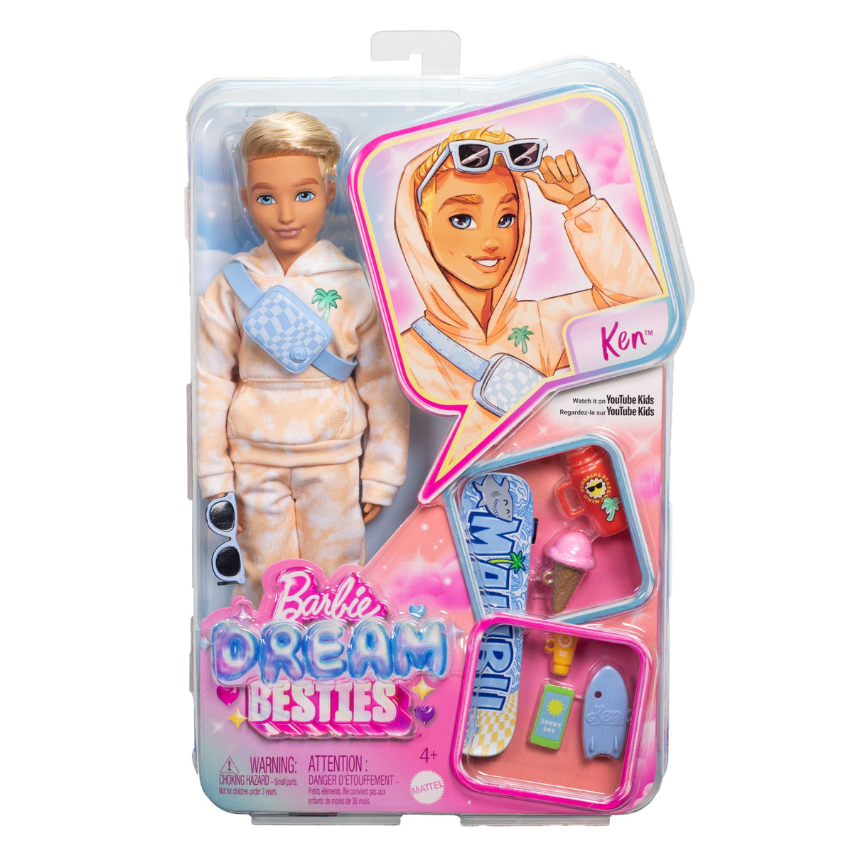 Barbie  Équipe de Rêve  Poupée  Ken, 9 Accessoires