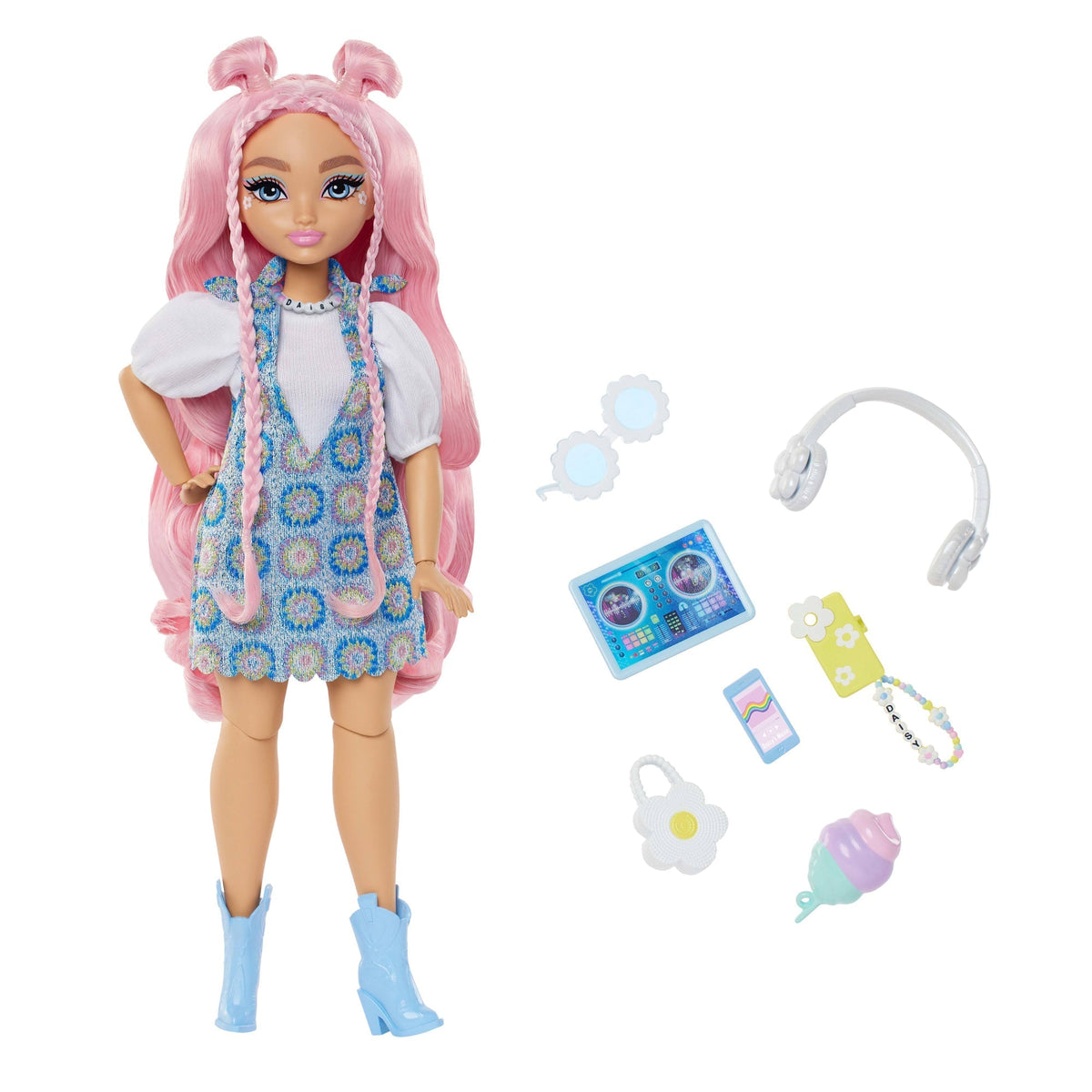 Barbie  Équipe de Rêve  Poupée Mode  Daisy Jean, 9 Accessoires