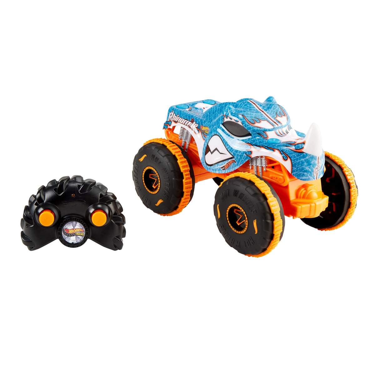 Hot Wheel RC Monster Trucks Rhinomite in 1:24 Scale, Battery-Powered Remote-Control Toy Truck