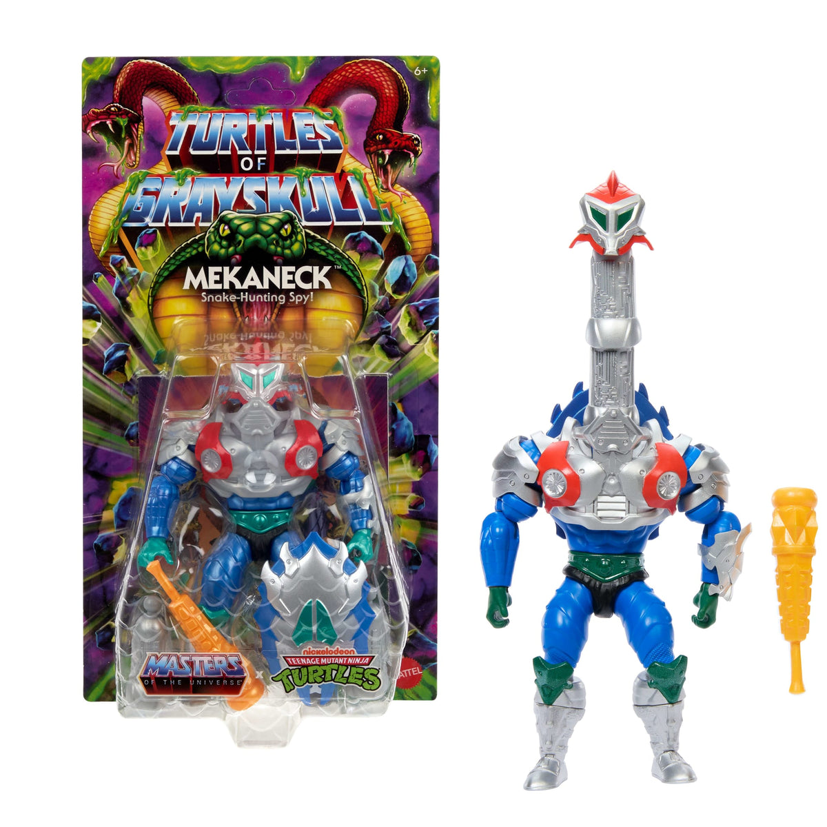 Masters of the Universe Turtles of Grayskull Figura de Acción Mekaneck de 5.5 pulgadas