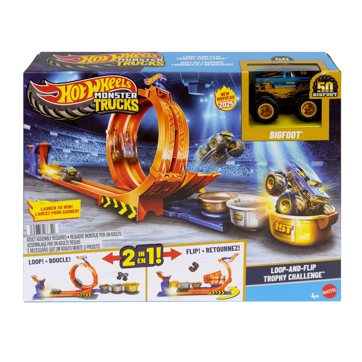 Hot Wheels  Monster Trucks  Défi du Trophée Tournez-et-Renversez