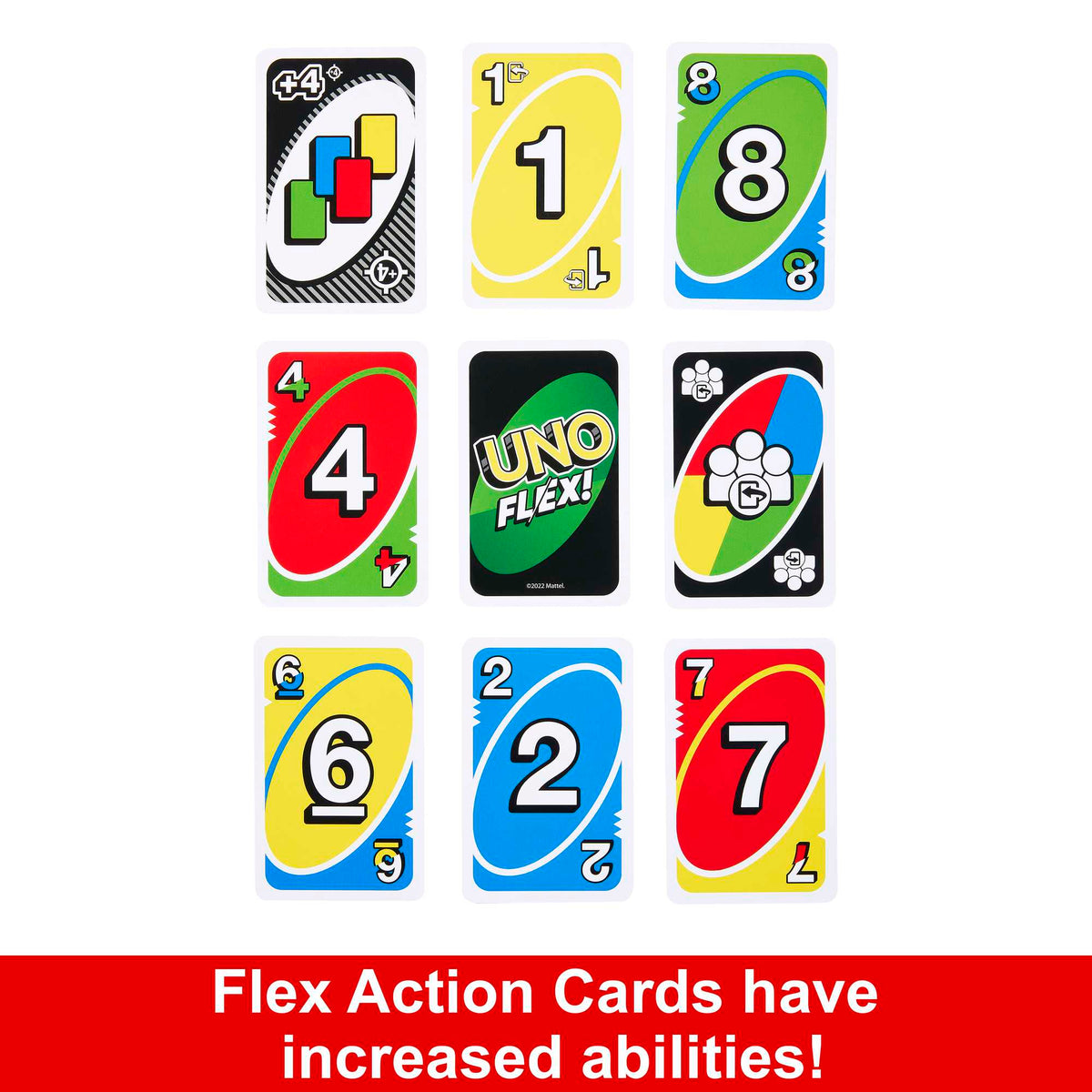 UNO Flex Card Game For Family Night Where Cards Change Color When Flexed in Collectible Tin Box