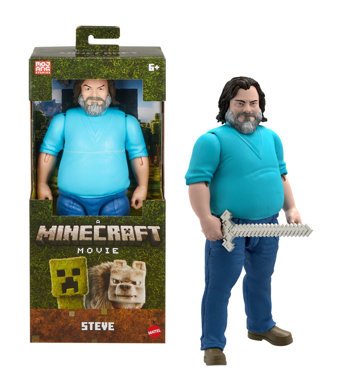 Minecraft o Filme Figura de Ação Steve de 12 polegadas