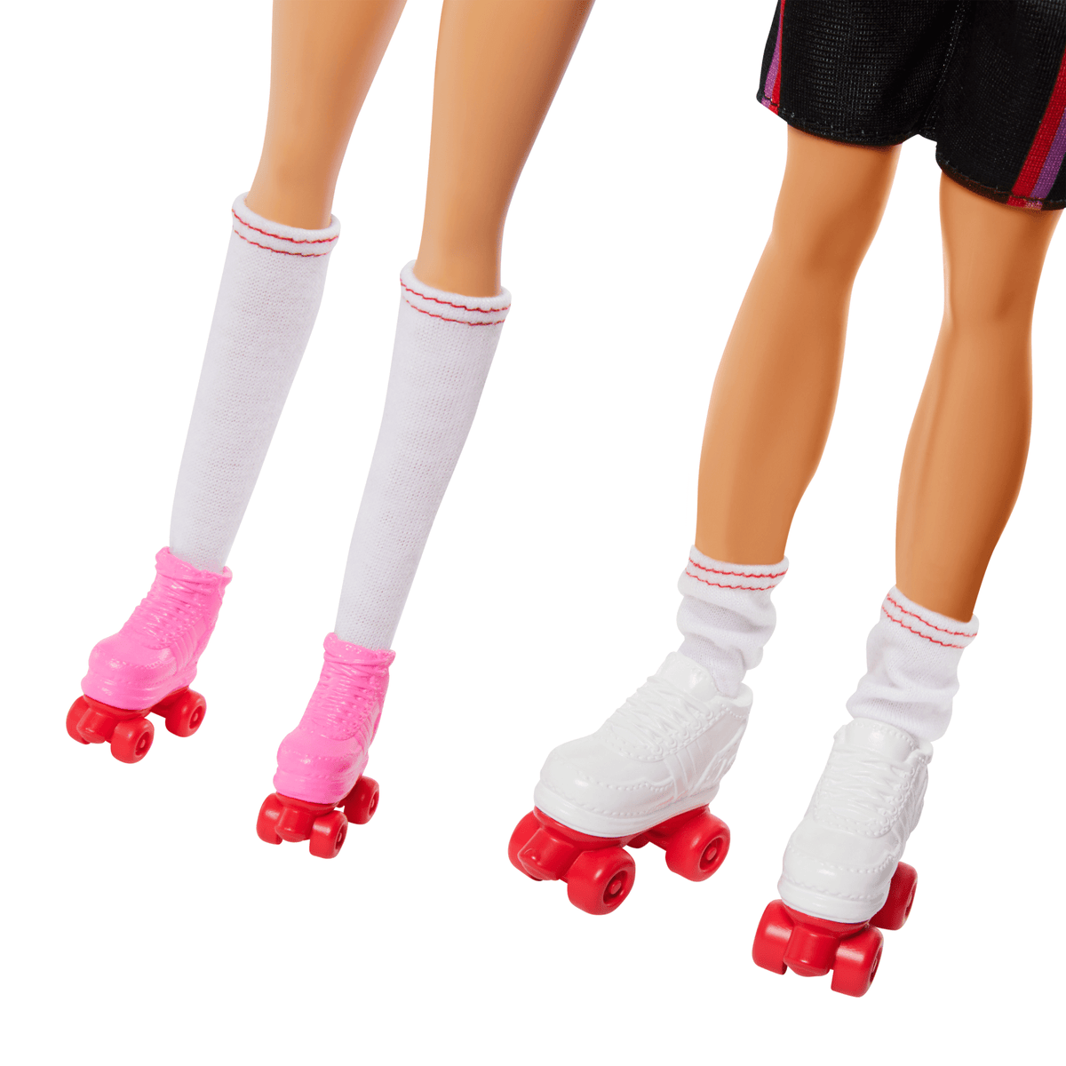 Barbie Fashionistas 2 Doll & 6 Accessories Set, Roller-Skating Theme, 65th Anniversary
