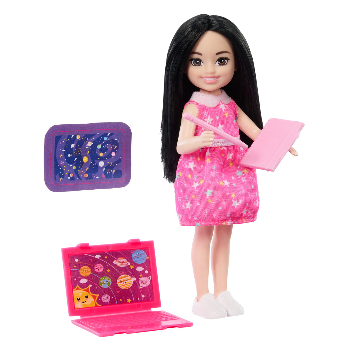 Barbie Chelsea Astronomer Doll & Accessories Set, Career-Themed Brunette Small Doll