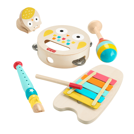 Fisher-Price  Coffret-Cadeau Musical, Instruments de Musique en Bois