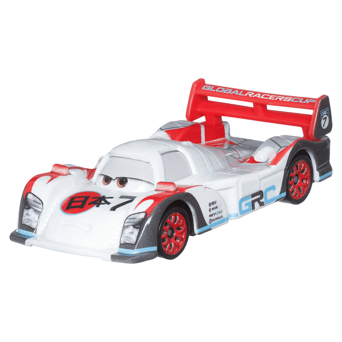 Carros da Disney e Pixar Diecast Veículo de Brinquedo Pacote de 2 Shu Todoroki GRC & Relâmpago Mcqueen GRC