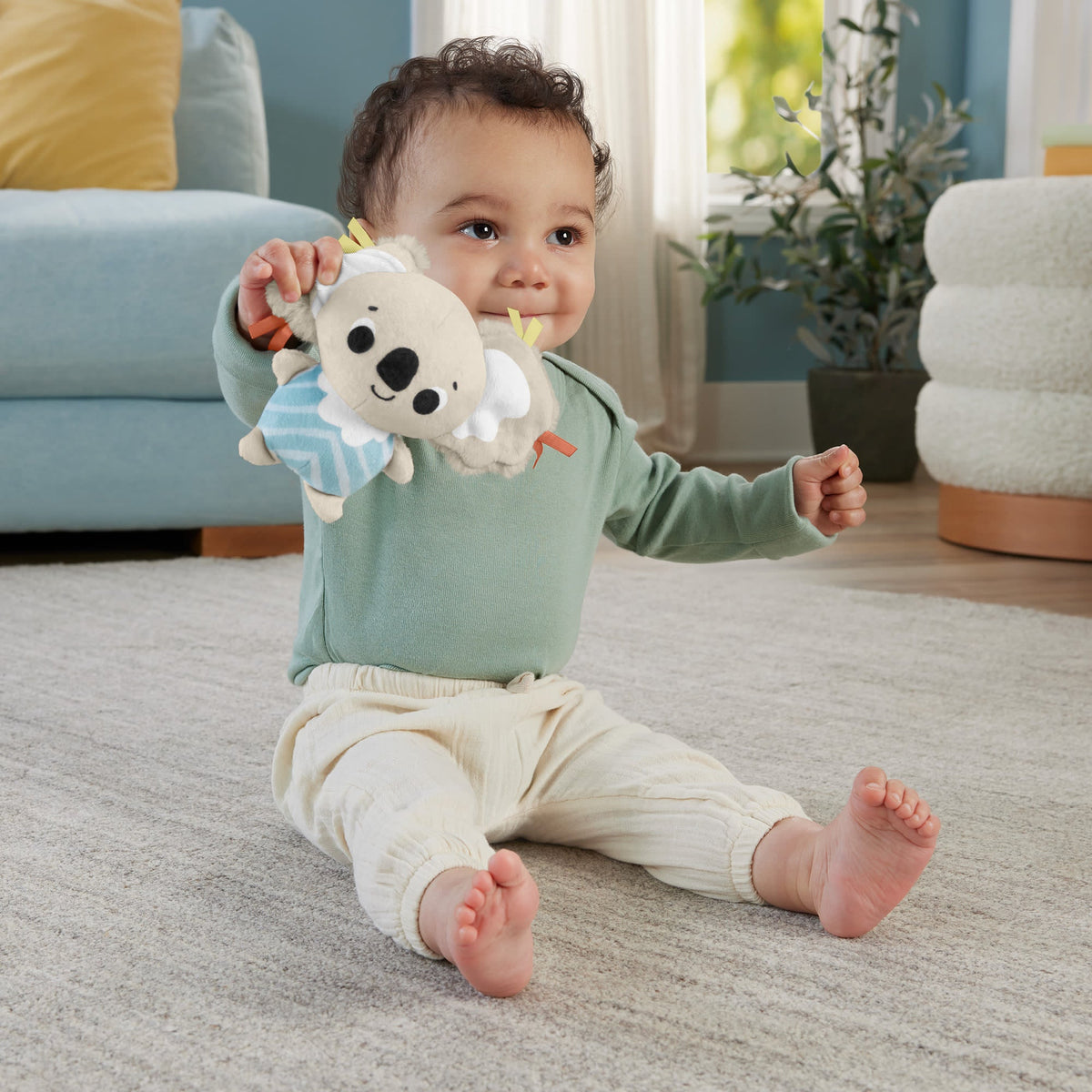 Fisher-Price  Mon Tapis D’Éveil Sensimals, 6Jouets Sensoriels