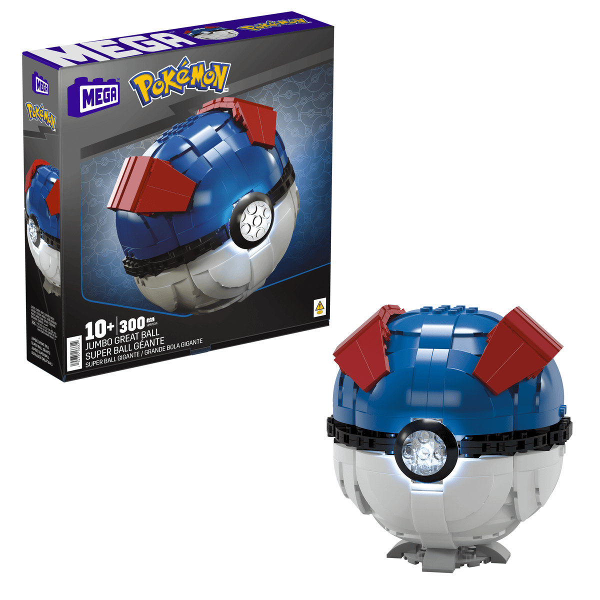 Mega  Pokémon  Coffret de Construction  Super Ball Jumbo, 299 Pces
