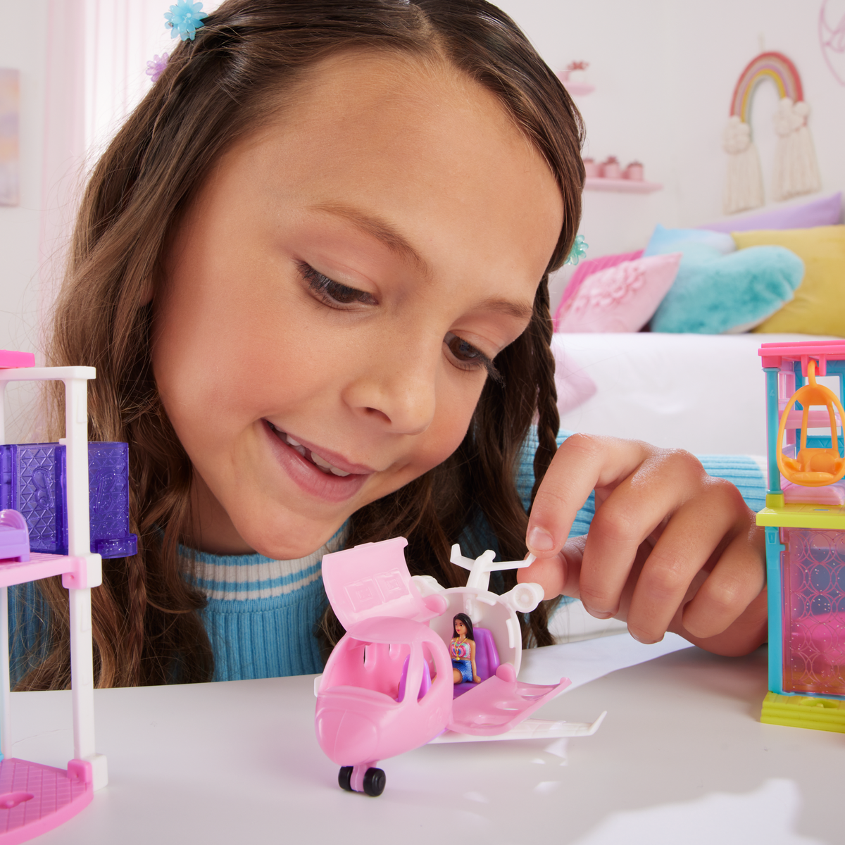 Barbie Mini BarbieLand Veículo para Boneca Avião dos Sonhos