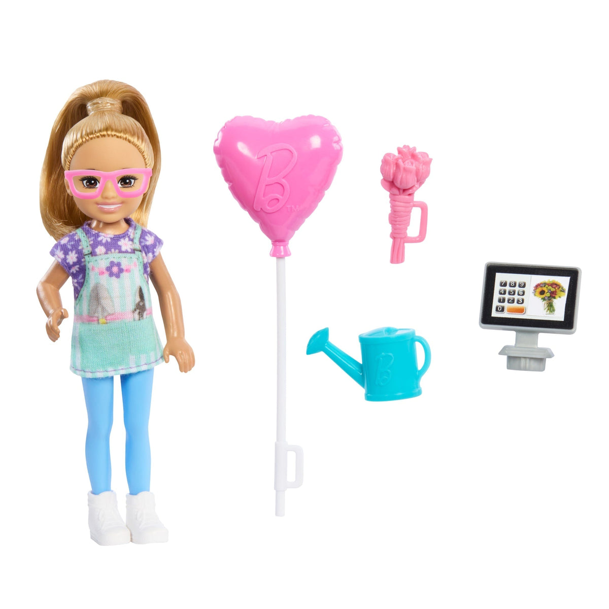 Barbie Chelsea Florist Doll & Accessories Set, Career-Themed Blonde Small Doll