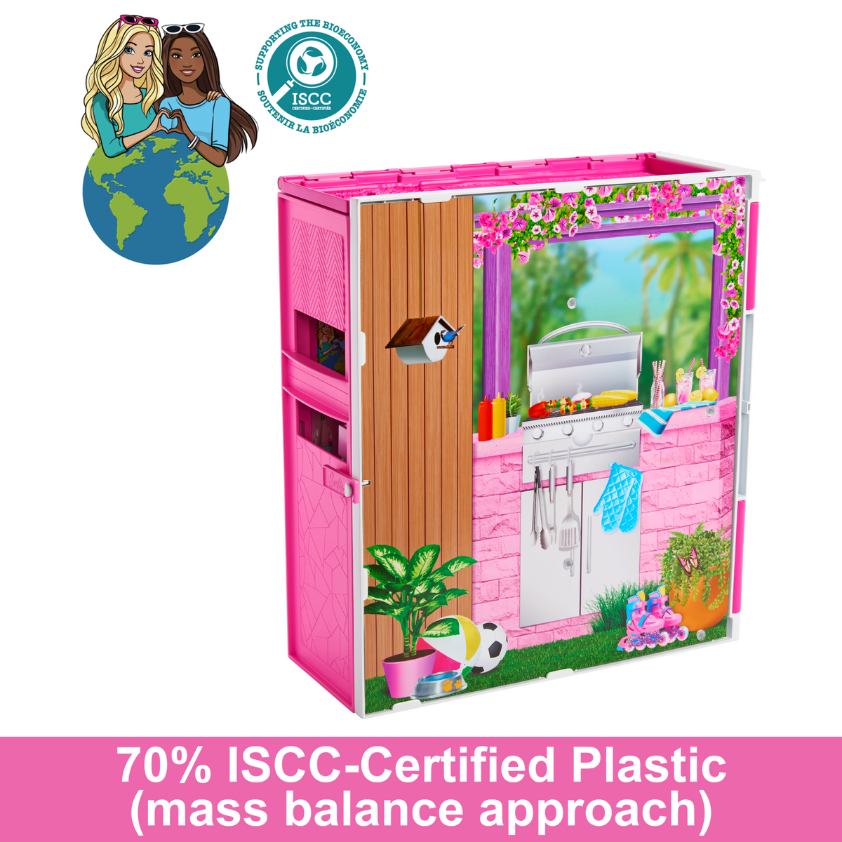 Barbie Getaway Doll House With Barbie Doll, 4 Play Areas And 11 Decor Accessories