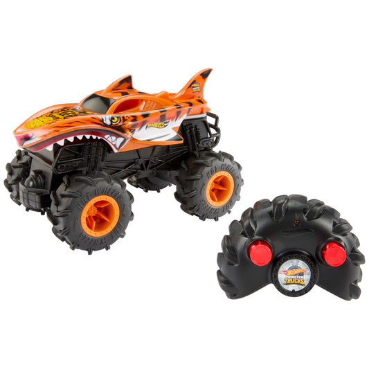Hot Wheels RC Monster Trucks HW Tiger Shark RC in 1:24 Scale, Remote-Control Toy Truck