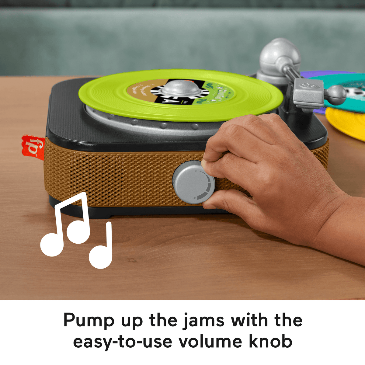 Fisher-Price Rockin’ Record Player Musical Toy For Preschool Pretend Play