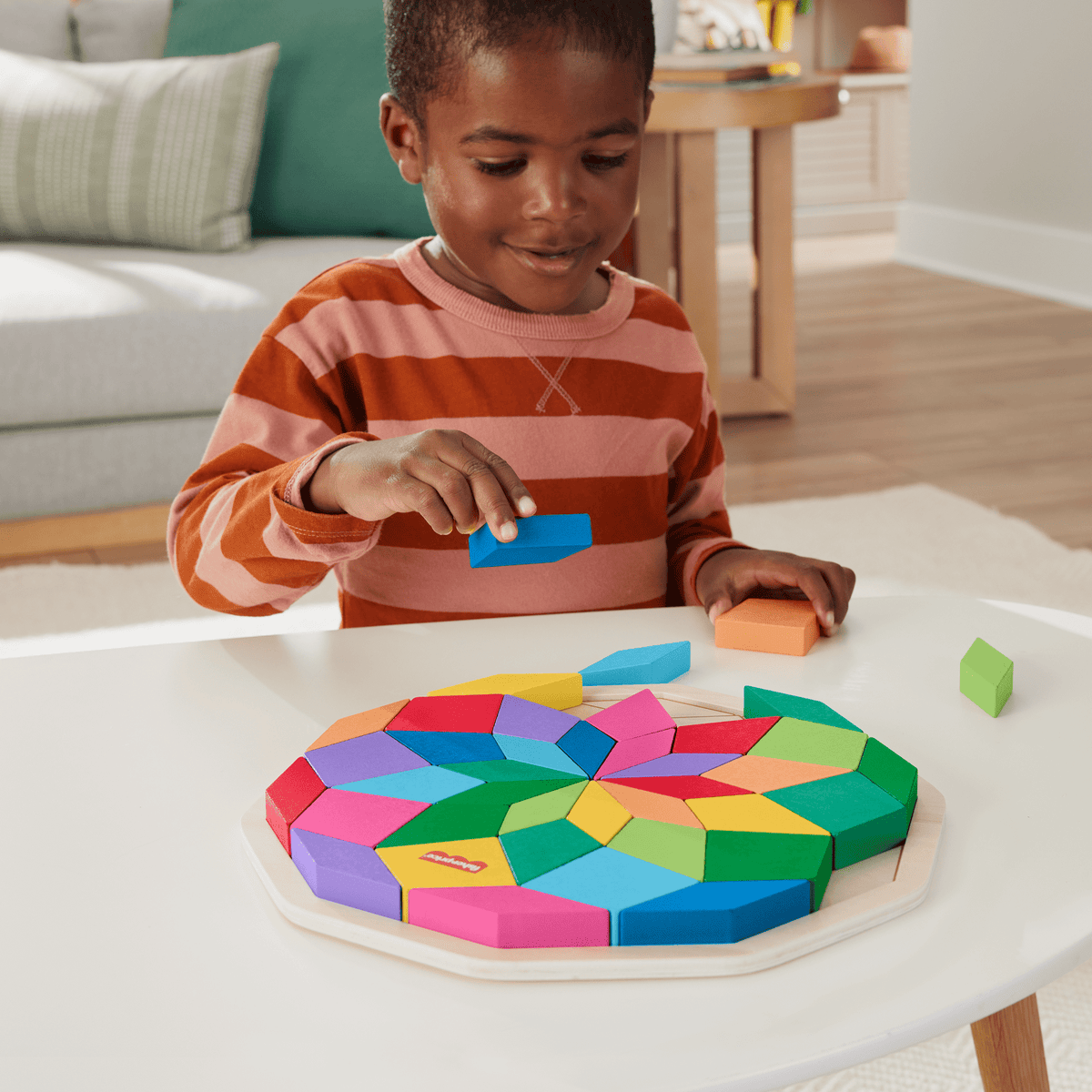 Fisher-Price Juguete para Bebés Rompecabezas Geométrico Mandala de Madera