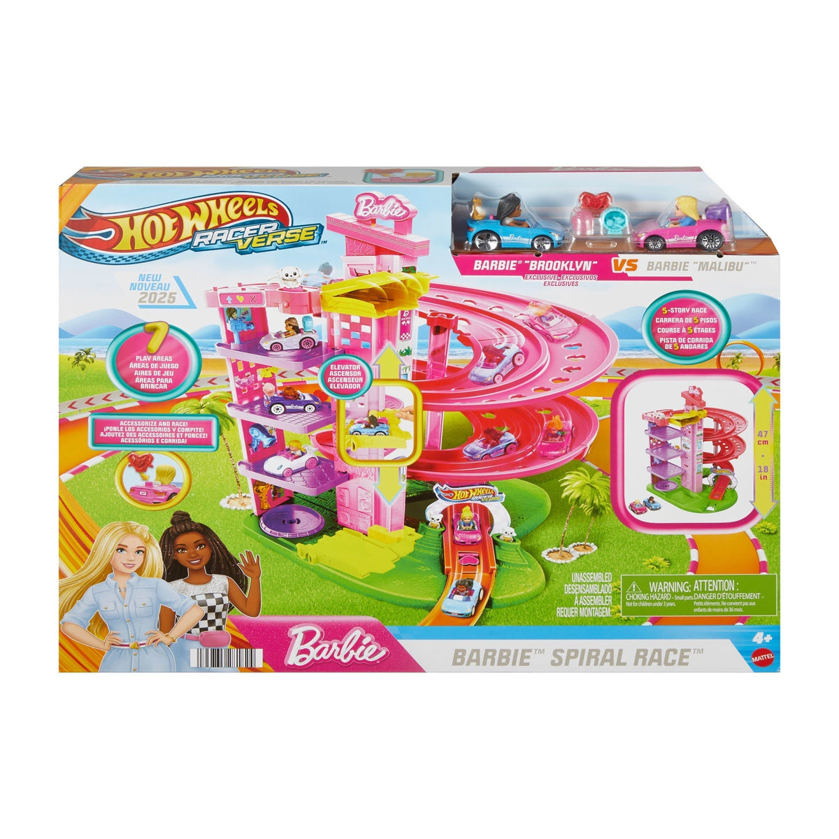 Hot Wheels  Racerverse  Coffret Piste  Course Spirale Barbie